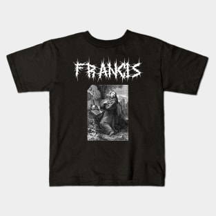 Saint Francis of Assisi Gothic Death Metal Kids T-Shirt